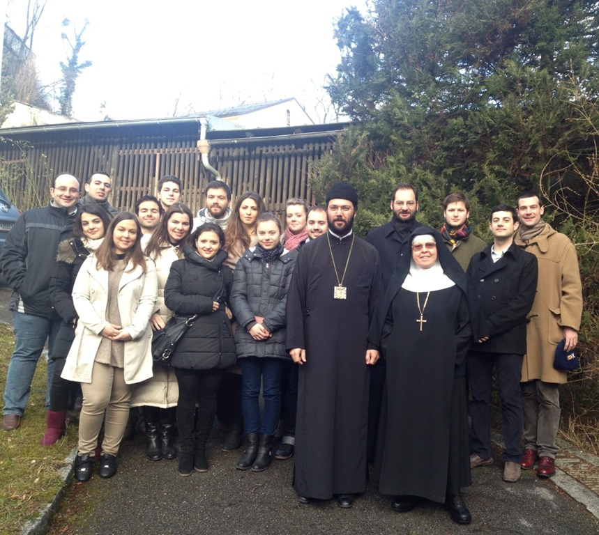 Orthodoxe Studenten mit Metropolit Arsenios in Salzburg